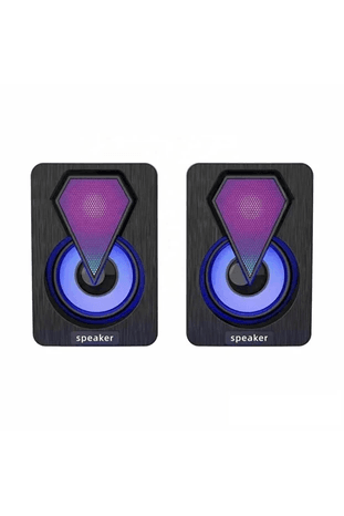 Torima D04D04 Kablolu Hoparlör 1+1 3.5Mm Jack Multimedia Bilgisayar Hoparlörü D04 Siyah
