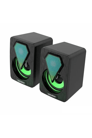 Torima D04D04 Kablolu Hoparlör 1+1 3.5Mm Jack Multimedia Bilgisayar Hoparlörü D04 Siyah