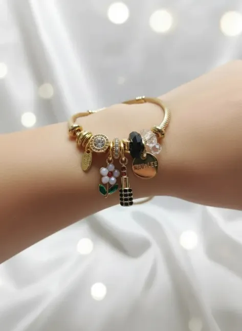 Trend Lüks Çelik Kadın Charm Bilekliği