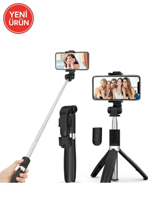 Tripod Kumandalı Tripot, Monopod & Selfie Çubuğu