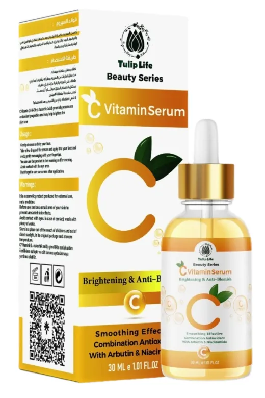 tulip life VİTAMİNC1 Vitamin C Serum – Cilt Tonu Eşitleyici, Kolajen Destekleyici & Antioksidan Bakım Serumu 30 Ml