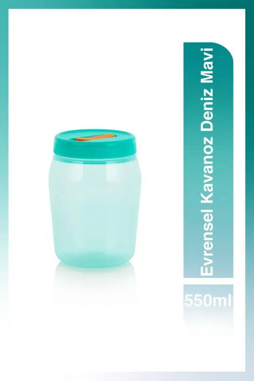 Tupperware YSR8358 Evrensel Serisi Gıda Saklama Kavanozu Deniz Mavisi 550 Ml