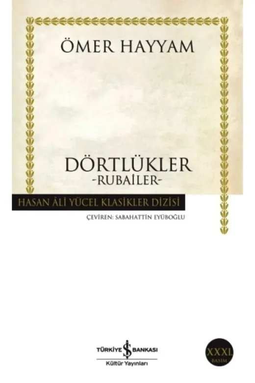 TÜRKİYE İŞ BANKASI KÜLTÜR YAYINLARI 178760 Dörtlükler