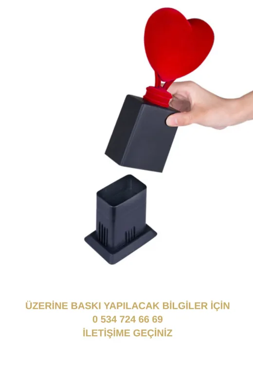Tu&Se Candles Kalpli Ödül Kupası – Kişiye Özel Baskılı, Gizli Bölmeli, 25 Cm