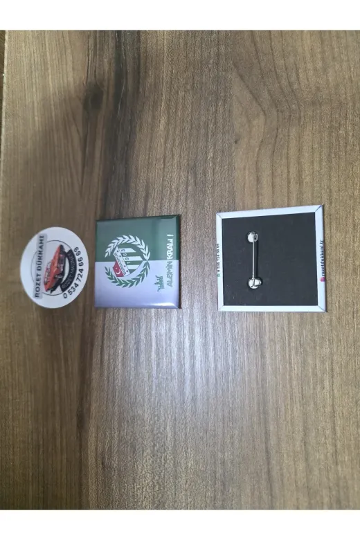 Tu&Se Candles Kare Rozet 40 Adet Kişiye Özel Kare Rozet 50X50 Mm – 40 Adet Set, İğneli Arka Yüzey, Canlı Baskı