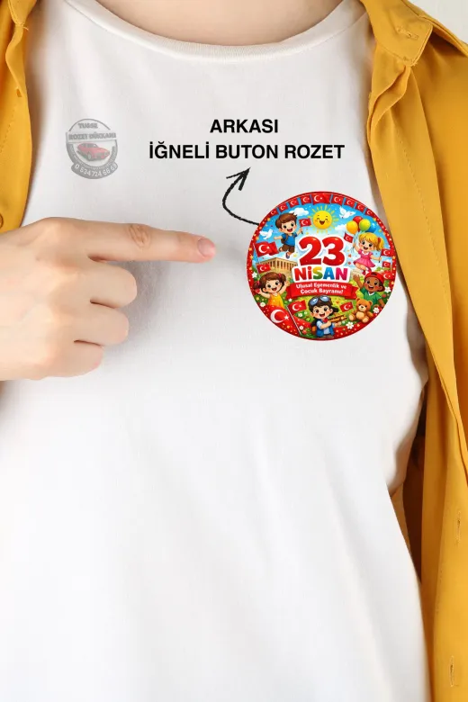 tuse rozet dükkanı 23 NİSAN Çocuk Rozeti 23 Nisan Çocuk Rozeti 20’Li Set