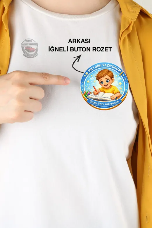 tuse rozet dükkanı Güzel Yazı Yazıyorum Rozeti – Okul Rozeti 20’Li Set