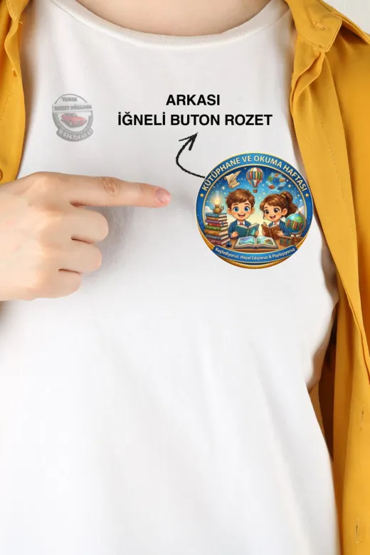 tuse rozet dükkanı Okuma Haftası Rozeti Kütüphane Ve Okuma Haftası Çocuk Rozeti 20 Adet