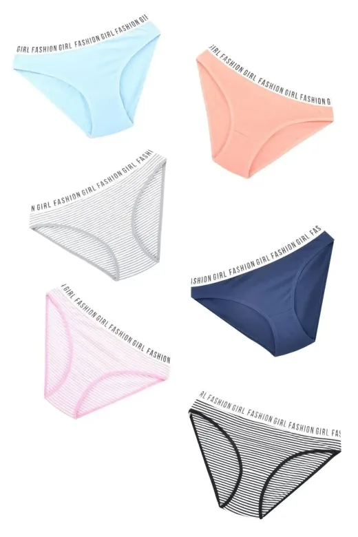 Tutku TTK170 Kadın 6 Lı Fashion Girl Pamuklu Slip Karışık Renkler - Standart