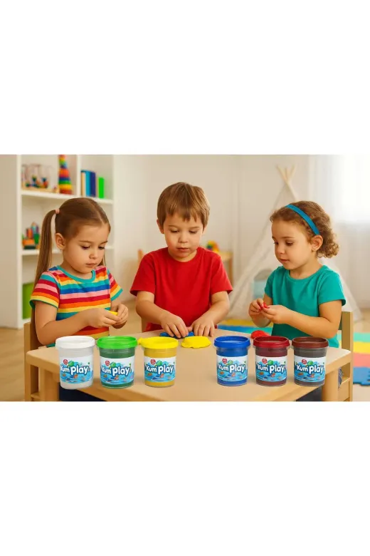 Twins Stars 654676938974 El Göz Kordinasyonu Arttırıcı Oyun Hamuru Seti 6'lı