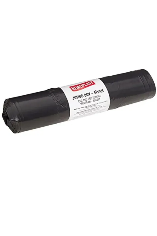 TYB6XYBU10H8UOAJ01 Bhr Tem-Koroplast Endüstriyel Jumbo Çöp Poşeti Siyah 80*110 Tekli