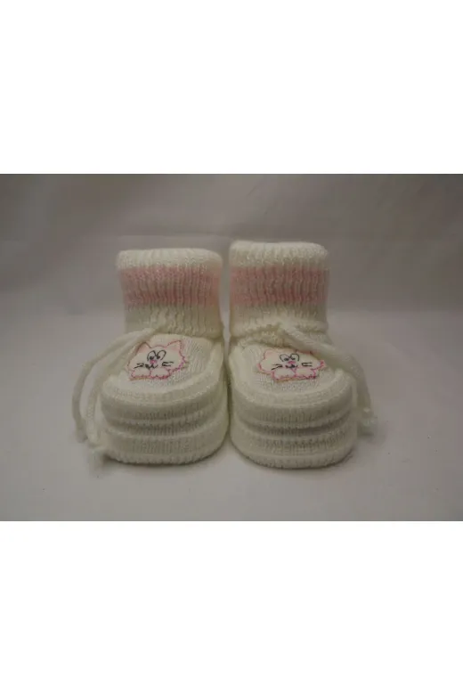 TYB7SR680A4T8CY203 Otel Bukleti Pembe-Beyaz Çift Renk Bebek Patik