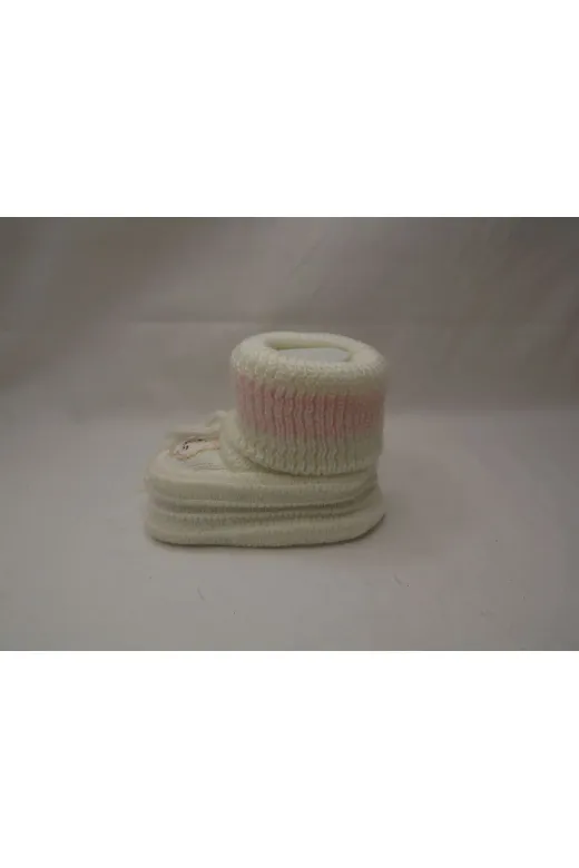 TYB7SR680A4T8CY203 Otel Bukleti Pembe-Beyaz Çift Renk Bebek Patik