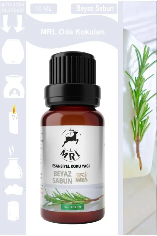 TYC00803990364 Beyazsabun Kokusu Buhurdanlık Yağı Aromaterapi Yağ Difizör Esansı Buhur Yağ Oda Kokusu 10Ml (Mrl)
