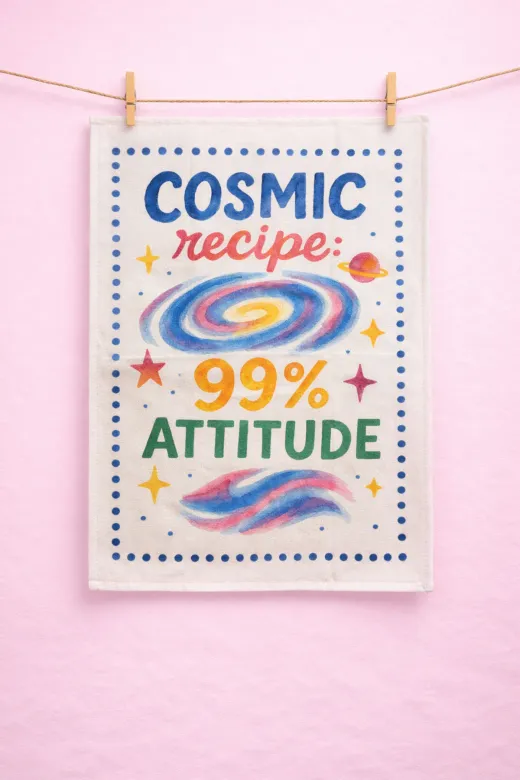 Typoniq Attitude Included TYP25101011 Zodiac Kova Burcu Pamuklu 2'li Mutfak Havlusu (40X50 Cm)