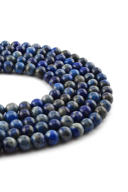 Uçar Doğaltaş 0136-0972 Lapis Lazuli Doğal Taş Parlak Küre Kesim 6Mm Dizi [Ab+]
