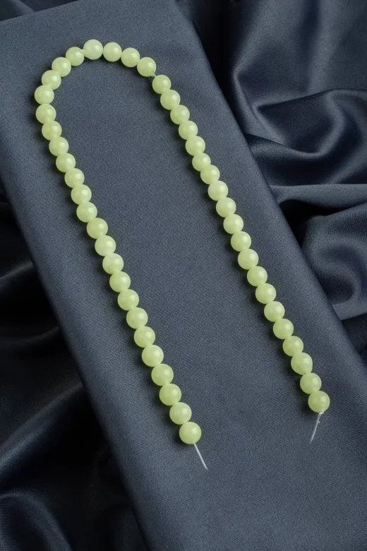 Uçar Doğaltaş TYC0JP9R5N169614872254538 Fosforlu Sıkma Doğal Taş Parlak Limon Küre Kesim 8Mm Dizi