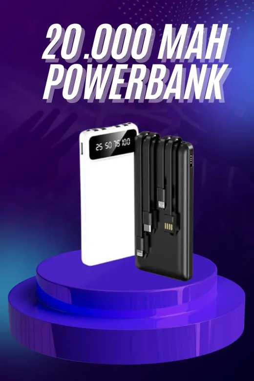 UCUZTEKNO TYC0AE4E92A4757E361D56000 Trendlia Powerbank 20.000 Mah Hızlı Şarj Özellikli Taşınabilir Usb Girişli