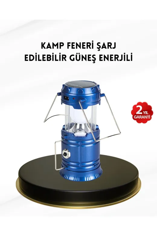 UCUZTEKNO TYC1D95EC6031897829975501 Solar Kamp Lambası Kızak Sistemli Şarjlı Taşınabilir Doğa Yürüyüşü Işığı