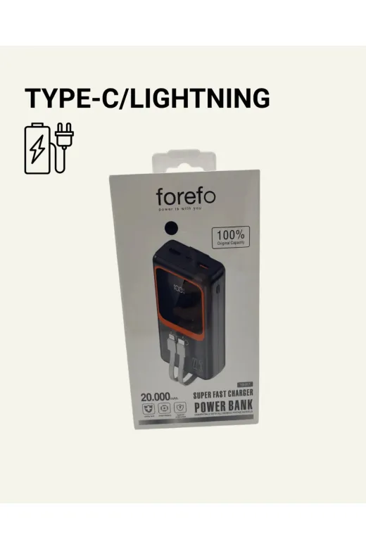 UCUZTEKNO TYC697840AC9EEE8AB573F009 Trendlia Taşınabilir Şarj 20000 Mah | 22.5W Hızlı Şarj + Dijital Ekran + Kablo Dahil