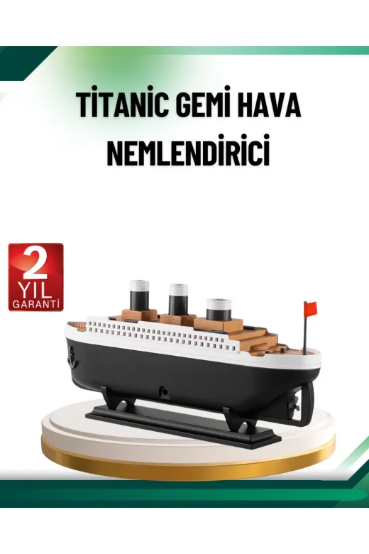UCUZTEKNO TYC973DFE09EED31BD1CDB500 Trendlia Buhar Efektli Titanik Gemi Oda Kokusu Difüzör Led Işıklı Nemlendirici