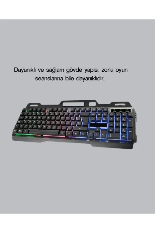 UCUZTEKNO TYCA2923E490AC40AA03D4800 Rgb Işıklı Oyuncu Klavye Mouse Seti – Türkçe Q, Ayarlanabilir Dpi, Ergonomik Ve Dayanıklı Tasarım
