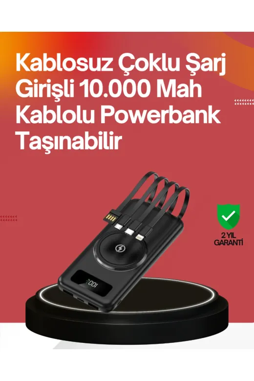 UCUZTEKNO TYCB47BCC7C4631F5BC2FBD00 22.5W Hızlı + 15W Kablosuz Şarj – Akıllı Powerbank Ile Her An Enerji