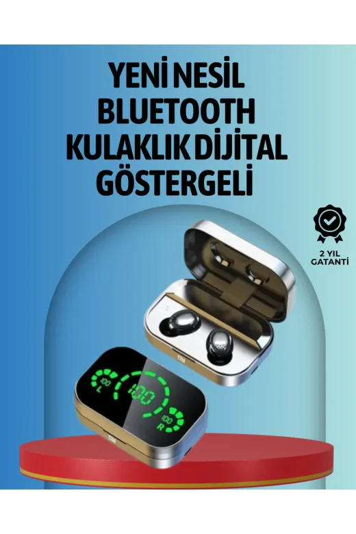 UCUZTEKNO TYCCE486BBE2F1B4070F62708 Akıllı Dijital Ekranlı Tws Kulaklık – Uzun Pil Ömrü, Stabil Bağlantı