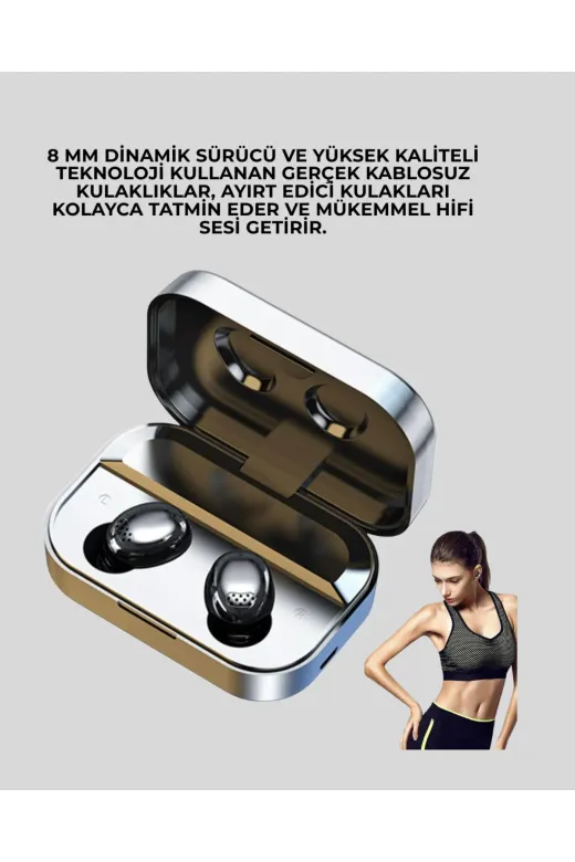 UCUZTEKNO TYCCE486BBE2F1B4070F62708 Akıllı Dijital Ekranlı Tws Kulaklık – Uzun Pil Ömrü, Stabil Bağlantı