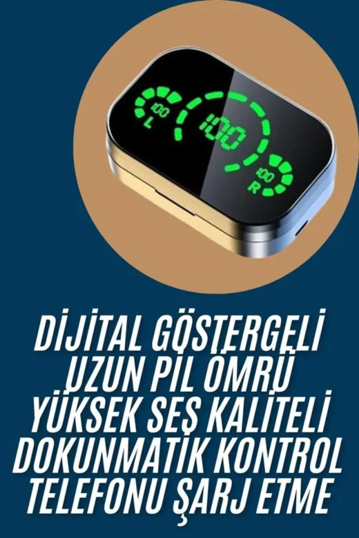 UCUZTEKNO TYCQW8LJVN177731020213339 Preminyum 2025 Model Bluetooth Kulaklık Telefon Şarj Edebilen Çağrı Cevaplama Dijital Göstergeli