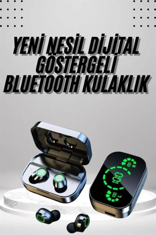 UCUZTEKNO TYCQW8LJVN177731020213339 Preminyum 2025 Model Bluetooth Kulaklık Telefon Şarj Edebilen Çağrı Cevaplama Dijital Göstergeli