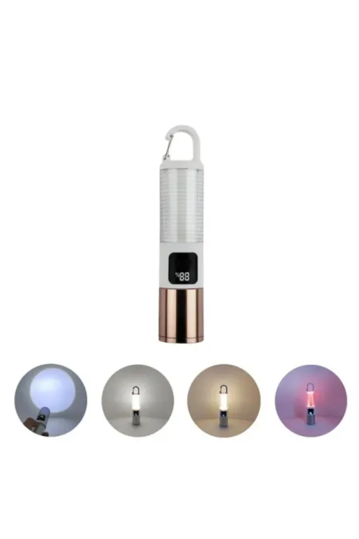 UCUZTEKNO UCZZZ005KAMPFENERİ-3 Trendlia Led Kamp Lambası Usb Şarjlı 500 Lümen Parlaklık Güç Göstergeli Taşınabilir Fener