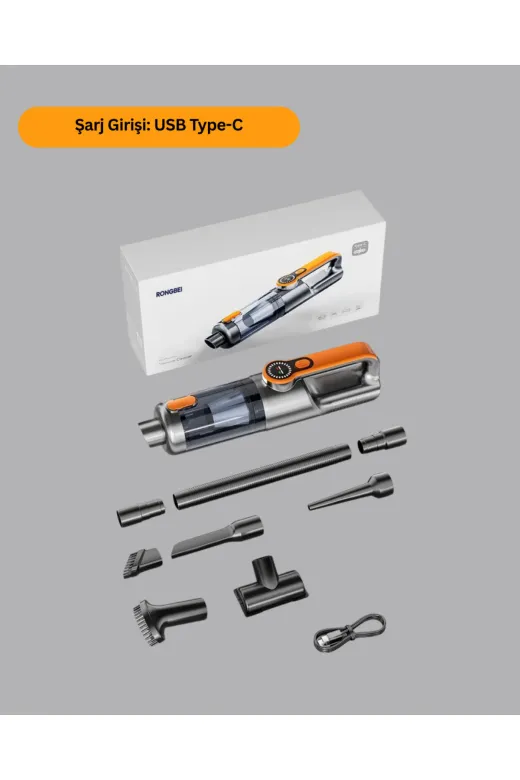 UCUZTEKNO UCZZZ126PLUSSÜPÜRGE-1 Trendlia Mini El Süpürgesi Çok Başlıklı Kablosuz Vakum Güçlü Emiş Numaratör Hediyeli