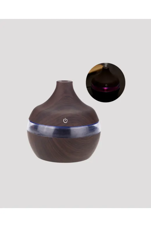 UCUZTEKNO UCZZZ4562AHŞAP-4 Trendlia 7 Renk Dinlendirici Led Işıklı Aroma Buhar Makinesi