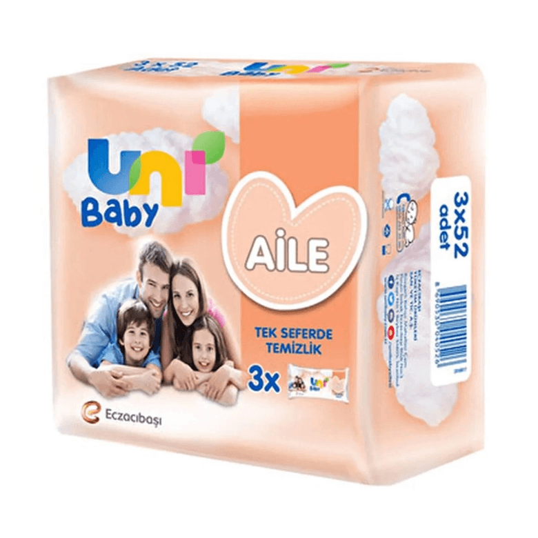 Uni Baby fhghf75gmjjh Aile Islak Mendil 3X52 Adet