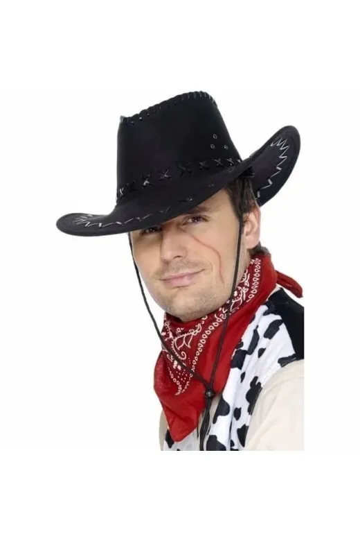 Unisex Süet Kovboy Şapka