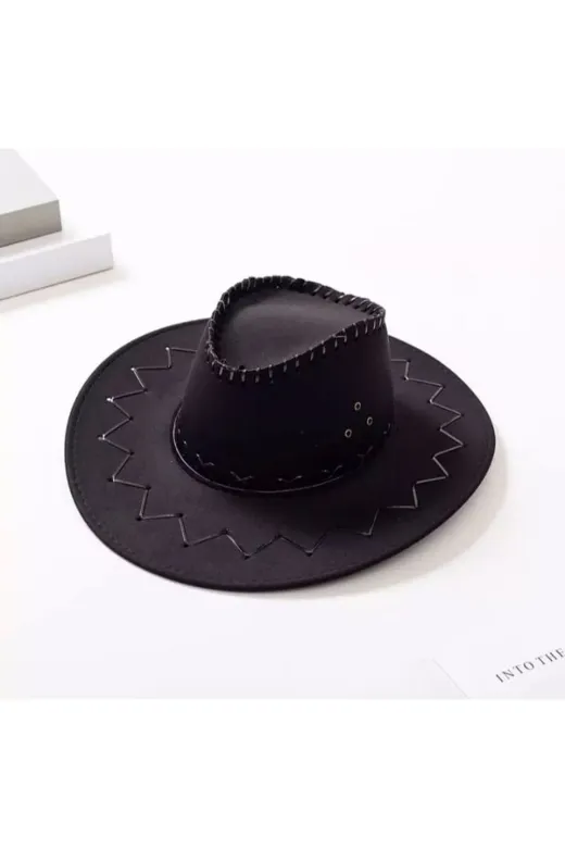Unisex Süet Kovboy Şapka