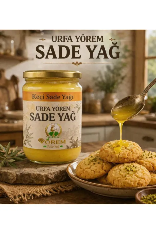 URFA YÖREM 2599 Keçi Sade Yağ (Ghee) Sari Yağ Tereyaği Doğal Yağ Sade Yag Sari Yag Tereyagi 1 Kğ