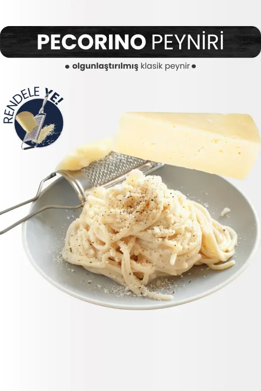 URFARM PECORINO1000 Pecorino Peyniri 1 Kg. | Klasik İtalyan Peyniri - Koyun Sütü Ile Üretilen Makarna Ve Pizza Peyniri, Klasik Peynir