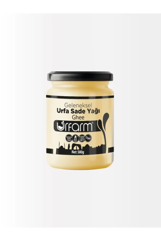 URFARM SADEYAG580 Sade Yağ (Ghee) 580 Gr –Koyun Sütü Yağı (Coğrafi Işaretli Urfa Sadeyağ) Laktozsuz, Kazeinsiz, Ketojenik