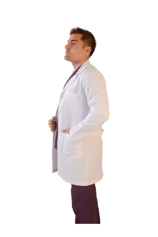 VAYTEKS 100EGYO2 Erkek Gömlek Yaka  Orta Boy Doktor Öğretmen Laboratuvar Önlüğü