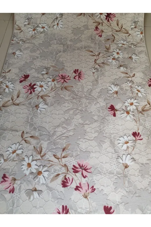 Venüs kpgmldut1 Renkli Çiçekli Yıkanabilir Kaymaz Taban Dört Mevsimlik Salon, Banyo, Balkon, Genç Odası Kesme Halı