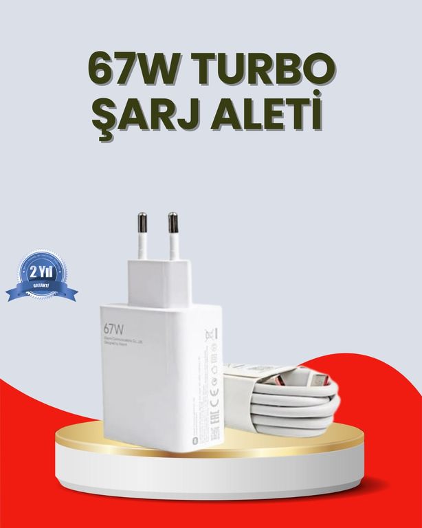 VINTESSY TKNUCZZZ67WŞARJALETİİ-7MKR 67 Watt Ultra Hızlı Şarj Adaptörü Xiaomi Redmi 9 10 12C Uyumlu Standart