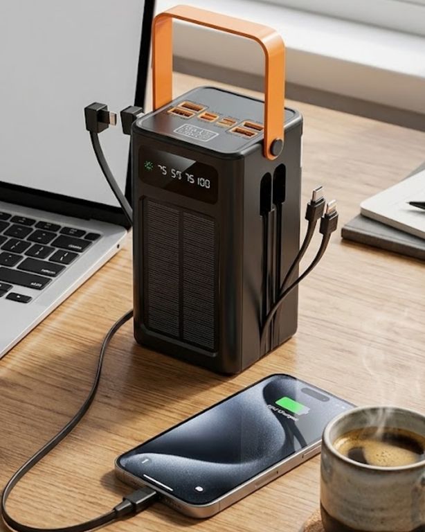 VINTESSY TKNUCZZZ80000GÜNEŞENERJİLİPOWERBANKM Güneş Enerjili Taşınabilir Powerbank Yüksek Kapasiteli Hızlı Şarj Özellikli Diğer
