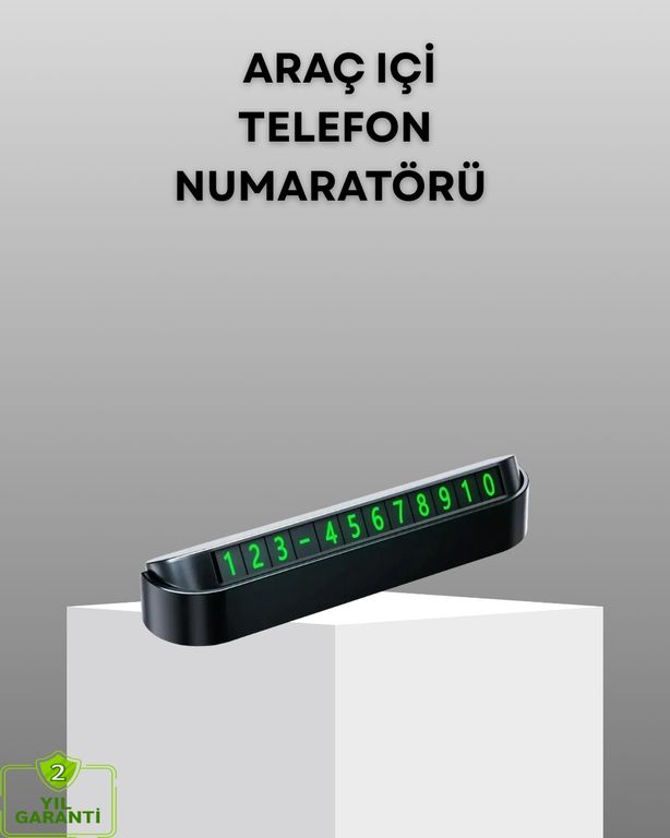 VINTESSY TKNXUCZZZNUMARATORR-2MKR Gri Alüminyum Araç İçi Telefon Numaratörü Dayanıklı, Modern Ve Net Görünürlük Sağlayan Tasarım Akıllı Saat