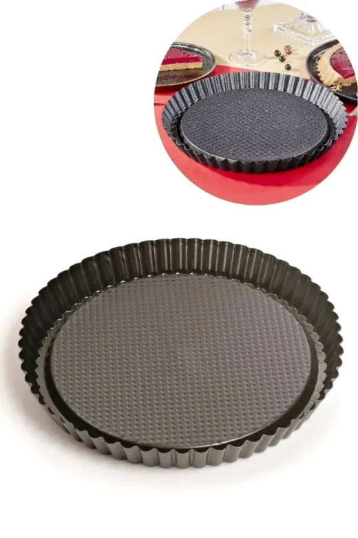 VİZON TYC2EALXTN170144879020295 2 Adet Döküm Granit Torte Model Kek Pasta Kalıbı Dilimli Turta Kek Kalıbı Siyah 28Cm