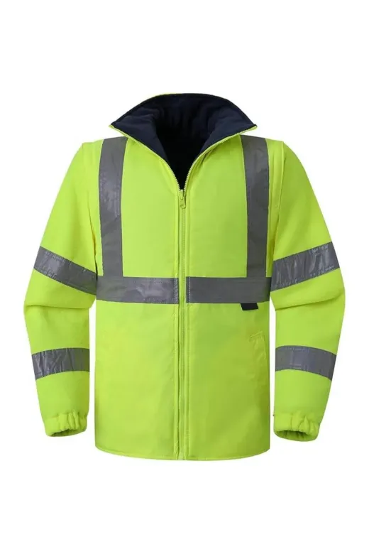 Vizwell vwjk44 Reflektörlü Oxford Çift Renk 300D Oxford 5+1 Parka Sarı