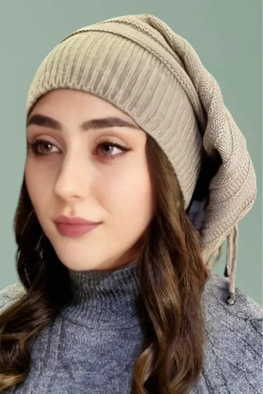 VMD128 Kadın Kışlık Triko Örgü Bere Ve Boyunluk