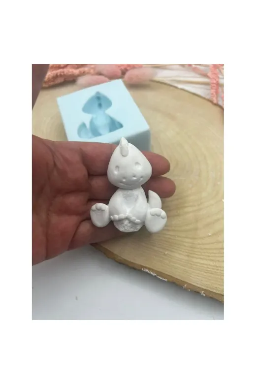 WAMMOLDS sevimlidino2sk Sevimli Dino 2 Numara Bebek Protoceratop Silikon Kalıp