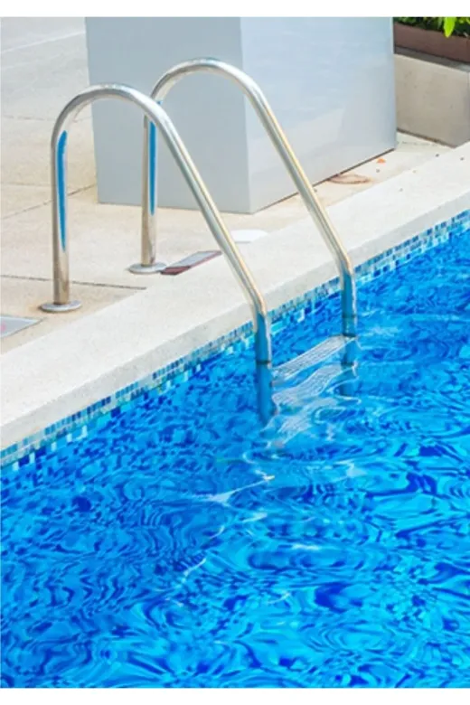 WATERSHUT 2STNKAYMAZ 2 Basamaklı Standart Model Havuz Merdiveni - Paslanmaz Basamak (Full Paket)